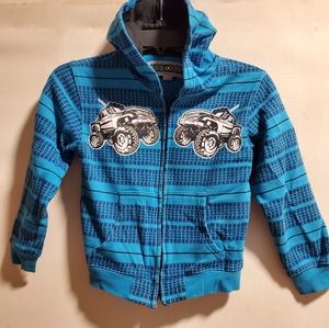Velocity Boys Blue Hoodie Jacket With Truck Images